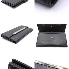 グッチ レザー 三つ折り 長財布 ブラック レディース GUCCIの画像