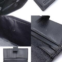 グッチ レザー 三つ折り 長財布 ブラック レディース GUCCIの画像