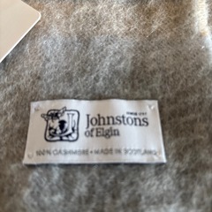 ジョンストンズ 大判 カシミアストール Yellow and Grayの画像