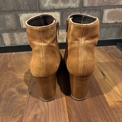 スペイン　Calmen Salas キャメル　スエード ショートブーツの画像