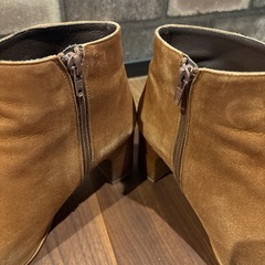 スペイン　Calmen Salas キャメル　スエード ショートブーツの画像