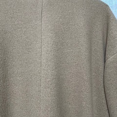 ベージュ ロングコート ボタン付き3Lの画像