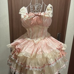 試着のみ！ホームクリーニング済 pink ピンク ロリータ ワンピース コスプレ の画像