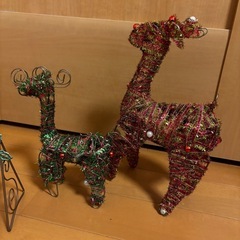 クリスマス雑貨　　トナカイ　サンタ置物の画像