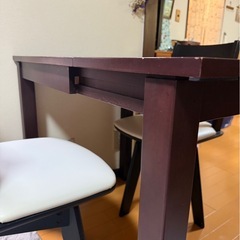 伸長式テーブル3点セットの画像