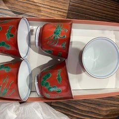 ⭐︎新品未使用品⭐︎魚藻文　茶器　たち吉　急須と湯呑の画像