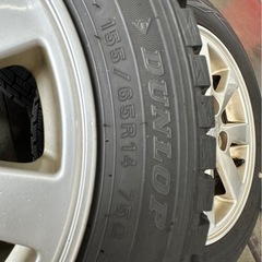 中古スタッドレス　タイヤのみ 軽自動車サイズ　155/65-14 　の画像
