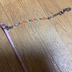 犬　ペット用リード　リード　首輪　ビーズ　カラフルビーズの画像