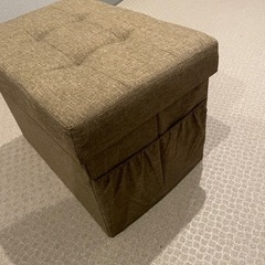 収納スツール　ブラウンの画像