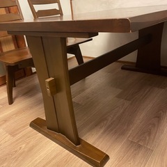 木製ダイニングテーブル　椅子4脚　セット　の画像