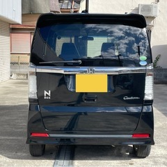 ホンダ　N-BOXカスタム　車検令和9年5月まで　スマートキー　左パワスラ　ナビ　フルセグTV Bluetooth DVDの画像