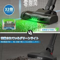 【新品未使用‼️】掃除機 コードレス【55,000PA超強力吸引・自立式設計・グリーンLEDライト付き】コードレス掃除機 3段吸引力モード LED電量表示 スティックそうじき 大容量着脱式バッテリー付き 55分連続稼働 ハンディクリーナー 伸縮パイプ サイクロンHEPの画像