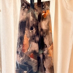 【大人気】ユナイテッドトウキョウ　ヴィーガンレザーフレアスカート ロングスカート UNITED マルチカラー 総柄　の画像