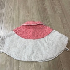 80 BRANSHES ベビーポンチョ ピンク/グレーの画像