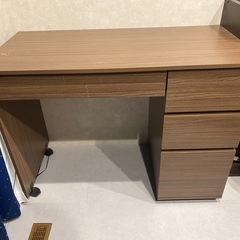 木製ロフトベッド＆学習机セット（アンバー）の画像