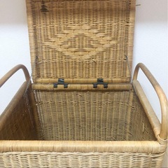 アンティーク バスケット ヴィンテージバスケット パニエ 収納箱　収納棚の画像