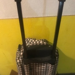 チェック柄 キャリーバッグの画像