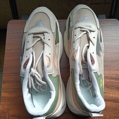 新品 26cm メンズ スニーカー グレー 厚底 シューズ 普段着 識別番号:【N502-S】の画像