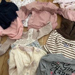 ブランド物有り☆女の子90-100cm服箱売り☆ミキハウス☆バースデイ☆ベルメゾン・ユニクロなど☆保育園着にも☆服袋☆福袋☆おーるしーずんオールシーズンの画像