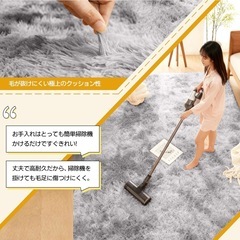 ラグマット カーペット ラグ シャギーラグArtifi 絨毯 低反発 厚手 滑り止め付 約1.2畳 おしゃれな北欧風 洗えるラグ ふわっと手触り優しい 折り畳み 長方形 オールシーズン（120x160cm ライトグレー）の画像