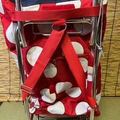 【中古】大きな車輪の折りたたみショッピングカート　買い物カートの画像