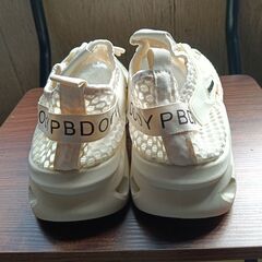 新品 25.5cm メンズ スニーカー ホワイト 厚底 シューズ 普段着 識別番号:【N505-S】の画像