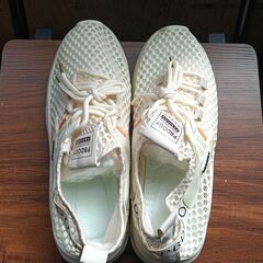 新品 25.5cm メンズ スニーカー ホワイト 厚底 シューズ 普段着 識別番号:【N505-S】の画像
