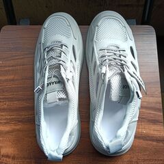 新品 26cm メンズ スニーカー ホワイト 厚底 シューズ 普段着 識別番号:【N510-S】の画像