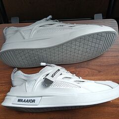 新品 26cm メンズ スニーカー ホワイト 厚底 シューズ 普段着 識別番号:【N510-S】の画像