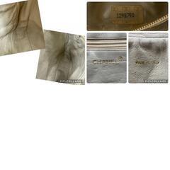 美品 シャネル フリンジ付き ゴールド チェーン ショルダーバッグ マトラッセ ココマーク アイボリー ベージュ タッセルの画像