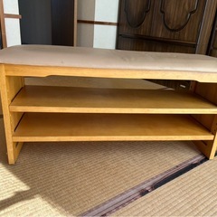 長椅子　棚　下駄箱の画像