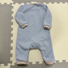 【タグ付新品】西松屋 ロンパース 80 男の子 秋冬 ブルー 青の画像