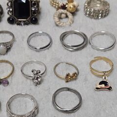 リング まとめ売り 指輪 ビーズ アクセサリー 昭和レトロ ミニー ビジューの画像