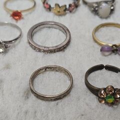 リング まとめ売り 指輪 ビーズ アクセサリー 昭和レトロ ミニー ビジューの画像