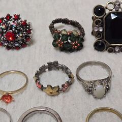 リング まとめ売り 指輪 ビーズ アクセサリー 昭和レトロ ミニー ビジューの画像