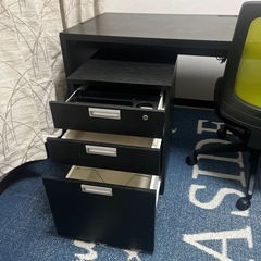 【お話中】高級　パソコンデスク&キャビネット&回転椅子　ビクターインテリア株式会社の画像