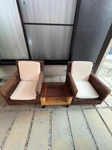 ウォーターヒヤシンス　ソファー　椅子　セット