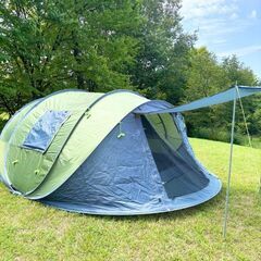 極美品 ワンタッチテント 超大型サイズ 4～5人用 キャンプ 説明書付きの画像
