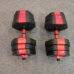 無料 直接引き取り 中古 可変 ダンベル x2（組み換えでバーベル x1）の画像