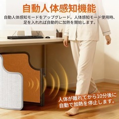 パネルヒーター 足元 ヒーター デスク下 筒型 5段階温度調節PSE認証済の画像