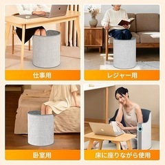 パネルヒーター 足元 ヒーター デスク下 筒型 5段階温度調節PSE認証済の画像