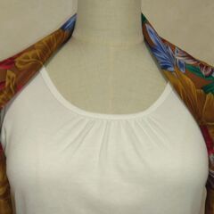 スカーフ　ブルー×花の画像