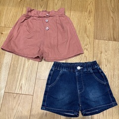 77. 女の子夏用ボトムス120cm8枚の画像