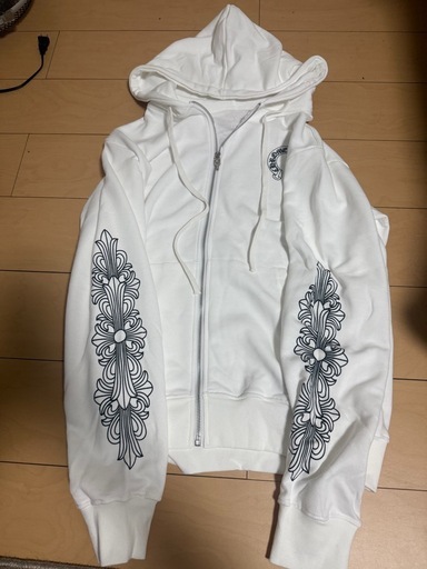 クロムハーツ　パーカー　白