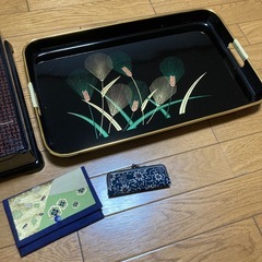 あげます★和風　和柄　お盆、印鑑ケース　ご祝儀入れ
の画像