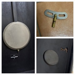 ◆Meiji◆大きなゼンマイ式掛時計◆全長約130cm◆USED稼動品◆レトロ◆の画像