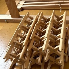 織機 稲垣機料 ろくろ式 4枚綜絖 整経台 糸枠つき 手織りの画像