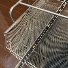 IKEA イケア 3段デスクトレー DOKUMENT メッシュラック シルバーの画像