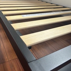 値下げ⭐︎スチール×ウッドのベッドフレーム11/11まで！ の画像