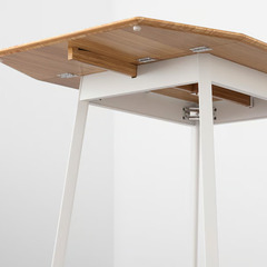 ダイニングテーブルとスツール 竹天板 イケアの画像